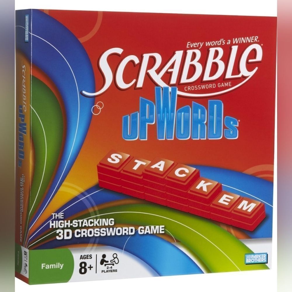 🩵Scrabble UpWords 2008 Edition 3D Word Game